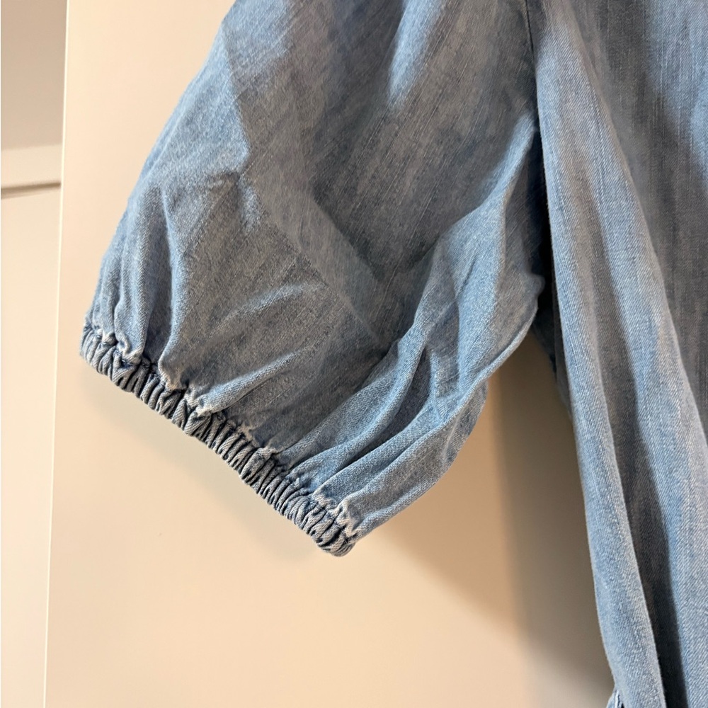 GAP Light Blue Button-Up Dress - Picture 4 of 5